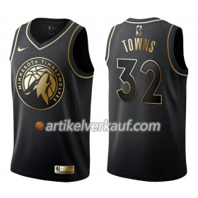 NBA Minnesota Timberwolves Trikot Karl-Anthony Towns 32 Nike Schwarz Golden Edition Swingman - Herren